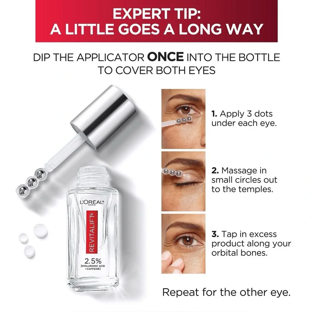 L'Oreal Revitalift Blue & Silver Serum Duo fine lines, wrinkles & dark circles